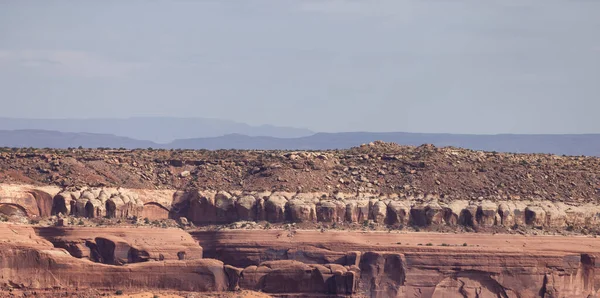 American Landscape Desert Red Rock Mountain Formations Utah United States — Foto de Stock
