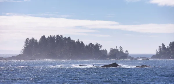 Rugged Rocks Rocky Shore West Coast Pacific Ocean Summer Morning — Stock Fotó