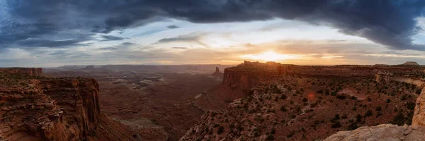 Scenic Panoramic View American Landscape Red Rock Mountains Desert Canyon — Foto de Stock