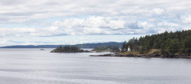 Canadian Landscape by the ocean and mountains. Summer Season. Gulf Islands near Vancouver Island, British Columbia, Canada. Canadian Landscape.