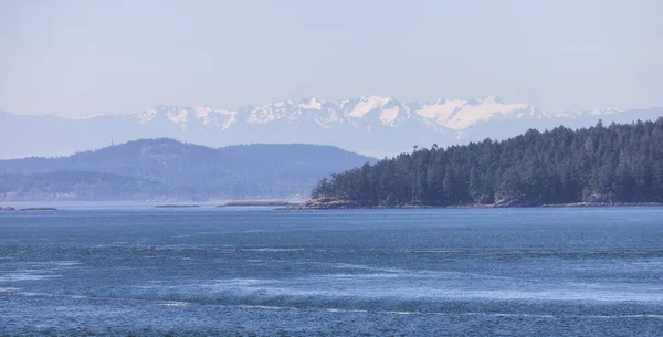 Canadian Landscape Ocean Mountains Summer Season Gulf Islands Vancouver Island — Stock Fotó
