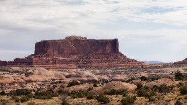 American Landscape in the Desert with Red Rock Mountain Formations. Utah, United States of America.