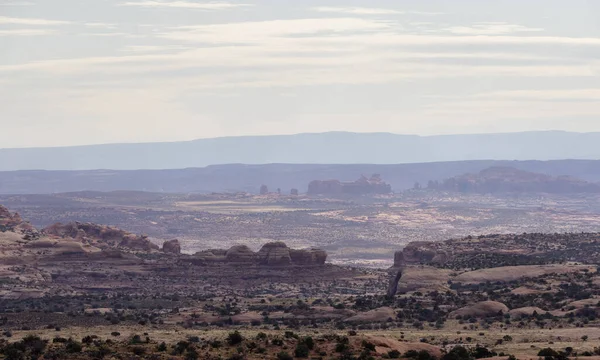 American Landscape Desert Red Rock Mountain Formations Utah United States — Stockfoto