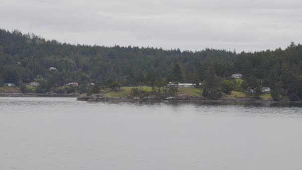 Islands Surrounded Ocean Mountains Summer Season Gulf Islands Vancouver Island — 비디오