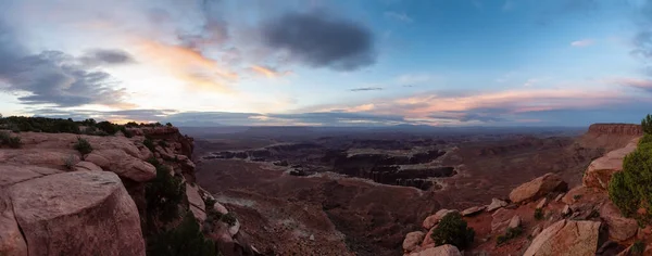 Scenic Panoramic View American Landscape Red Rock Mountains Desert Canyon — Foto de Stock