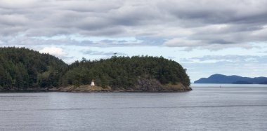 Canadian Landscape by the ocean and mountains. Summer Season. Gulf Islands near Vancouver Island, British Columbia, Canada. Canadian Landscape.