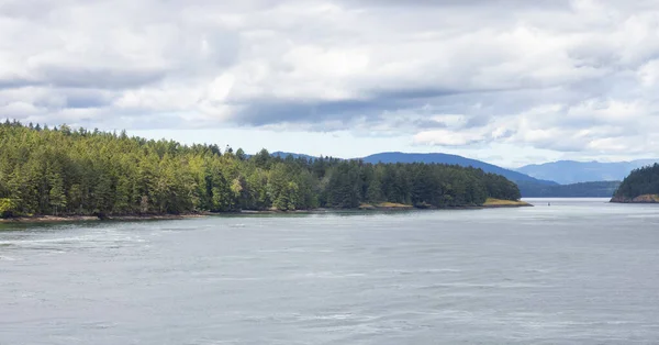 Canadian Landscape Ocean Mountains Summer Season Gulf Islands Vancouver Island — Fotografia de Stock