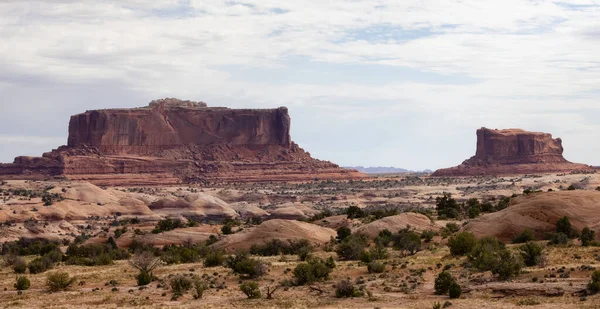 American Landscape in the Desert with Red Rock Mountain Formations. Utah, United States of America.