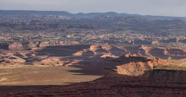 Scenic American Landscape Red Rock Mountains Desert Canyon Spring Season — Stok fotoğraf