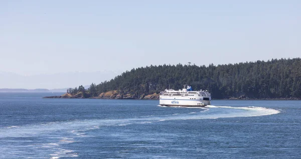 Gulf Islands British Columbia Canada July 2022 Ferries Passing Islands — Stock Photo, Image