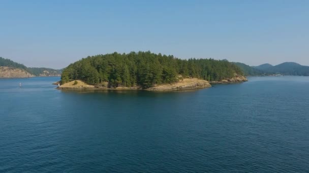 Canadian Landscape Ocean Mountains Summer Season Gulf Islands Vancouver Island — Vídeos de Stock