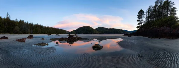 Піщаний Пляж Узбережжі Тихого Океану Панорамний Вид Сансет Скай San — стокове фото