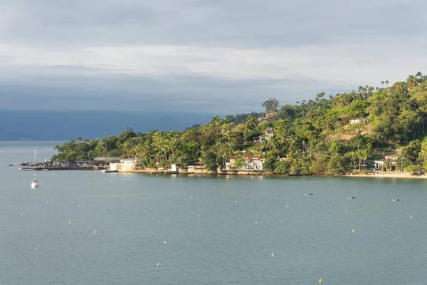 Мбаппе Вид Зеленый Берег Острова Эль Ильела Сао Паулу Бразилия — стоковое фото