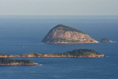 Beautiful view to ocean islands from Tijuca Park, Rio de Janeiro, Brazil