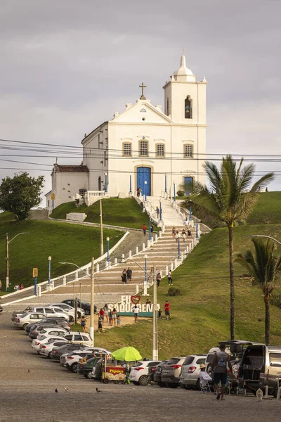 Bela Vista Para Antiga Igreja Branca Colonial Histórica Saquarema Rio — Fotografia de Stock