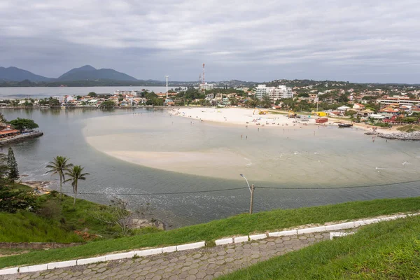 Piękny Widok Budynki Jezioro Saquarema Rio Janeiro Brazylia — Zdjęcie stockowe