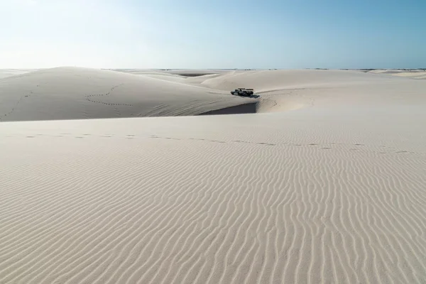 レノアの砂丘で砂のテクスチャに美しい景色 Maranhao州 ブラジル — ストック写真