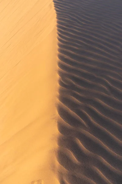 Bella Vista Tramonto Sabbia Texture Sulle Dune Lenois Maranhenses Stato — Foto Stock