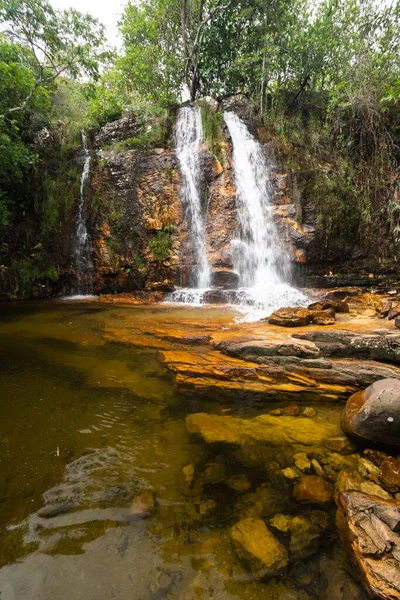 Chapada Dos Veadeiros Brezilya Cerrado Şelalesi Manzarası — Stok fotoğraf