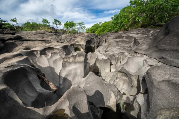 Paisaje Rocoso Del Cañón Del Río Chapada Dos Veadeiros Brasil — Foto de Stock