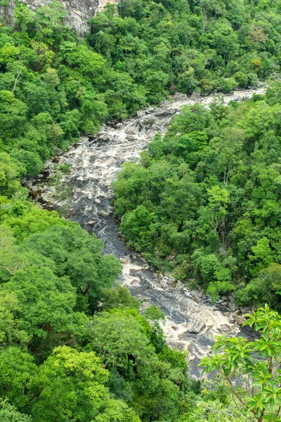 Vacker Utsikt Över Cerradofloden Grön Dal Chapada Dos Veadeiros Brasilien — Stockfoto