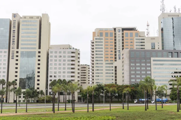 Budynki Sektorze Hotelarskim Centrum Brasli Stolicy Brazylii — Zdjęcie stockowe