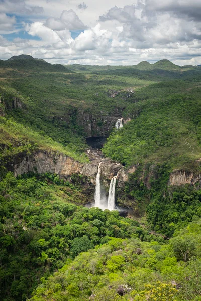 Cerrado Waterfall Landscape Chapada Dos Veadeiros Brazil Royalty Free Stock Images