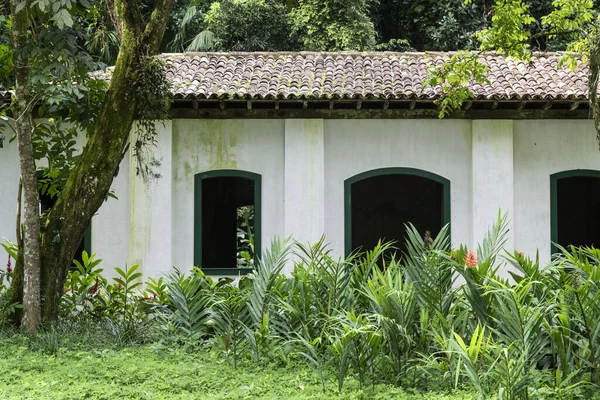 Hermosa Vista Vieja Casa Blanca Jardín Botánico Río Janeiro Brasil — Foto de Stock