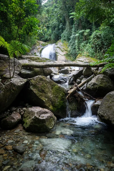 Beautiful View Green Atlantic Rainforest Waterfall Rio Janeiro Brazil — Stock Photo, Image