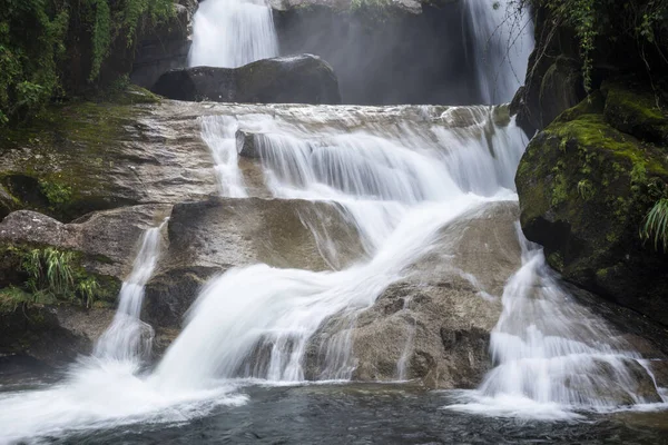 Beautiful View Green Atlantic Rainforest Waterfall Itatiaia Park Rio Janeiro — Stock Photo, Image