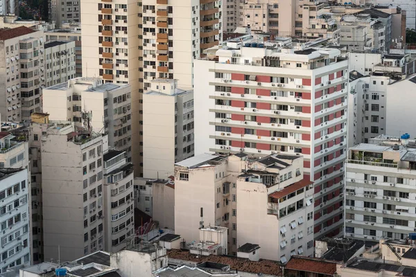 Vista Urbana Para Edifícios Cidade Área Residencial Lotada Rio Janeiro — Fotografia de Stock