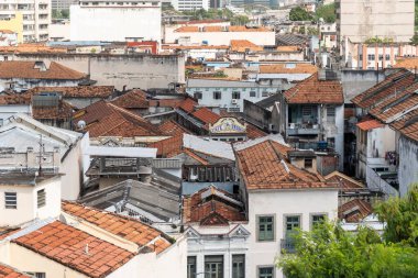 Rio de Janeiro, Brezilya 'daki tarihi şehir binalarının güzel manzarası