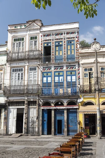 Krásný Výhled Náměstí Centru Města Historickými Budovami Rio Janeiro Brazílie — Stock fotografie