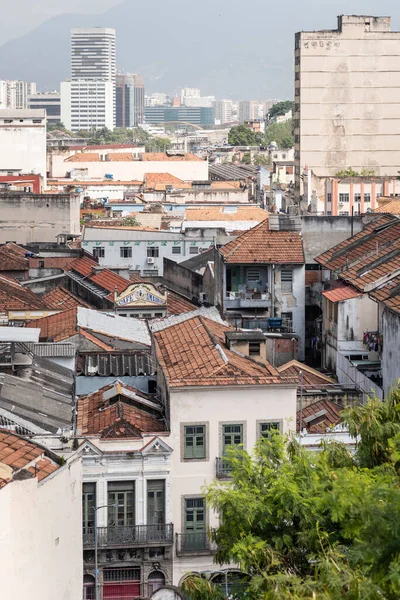 Bella Vista Verso Gli Edifici Storici Del Centro Città Rio — Foto Stock