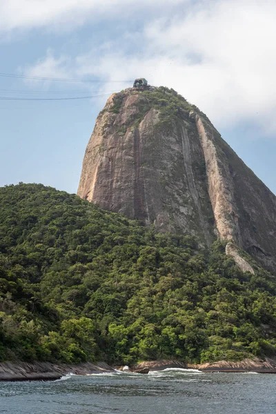 Bella Vista Sugar Loaf Mountain Foresta Pluviale Verde Rio Janeiro — Foto Stock