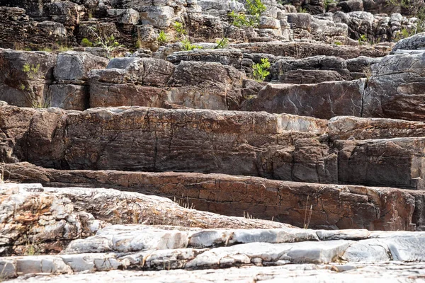 Beautiful View Rocky Landscape Chapada Dos Veadeiros Gois State Central — Foto de Stock