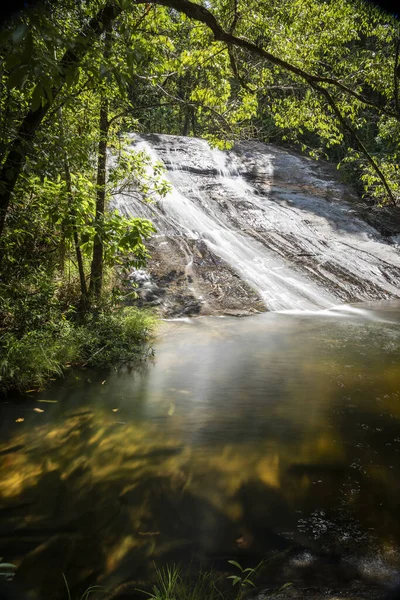 Beautiful View Wild Waterfall Green Area Chapada Dos Veadeiros Gois — Stock Photo, Image