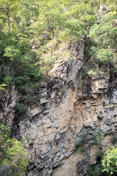 Bela Vista Para Cenário Rochoso Formações Geológicas Interessantes Chapada Dos — Fotografia de Stock