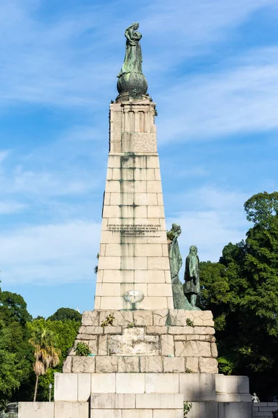 Beautiful View Central Monument Statue Green Public Square Rio Janeiro — 图库照片