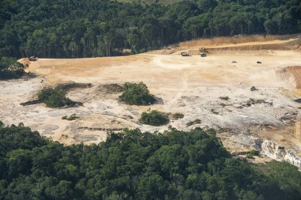 View to industrial deforestation in the brazilian Amazon, Amazonas State, Brazil