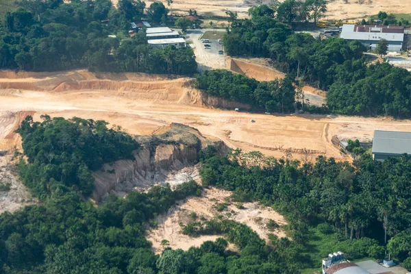 Vista Deforestación Industrial Amazonía Brasileña Estado Amazonas Brasil — Foto de Stock