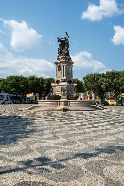 Hermosa Vista Monumento Histórico Plaza Pública Centro Manaus Amazonas Brasil —  Fotos de Stock