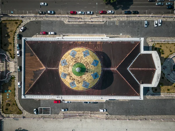 Belle Vue Sur Dôme Jaune Bleu Vert Sur Bâtiment Historique — Photo