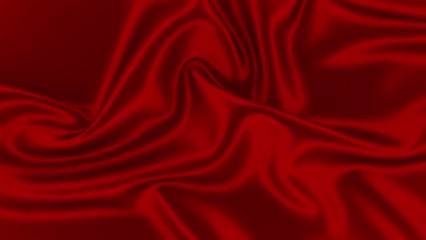 Красный красный шелк анимации мягкий фон. Slow motion 4k seamless loop. — стоковое видео