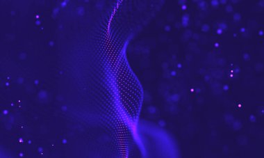 Ultra mor galaksi arka planı. Nebula ile uzay arkaplan illüstrasyon evreni. 2018 Mor teknoloji geçmişi. Yapay zeka kavramı