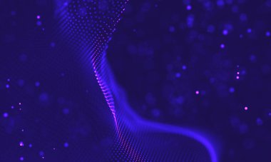 Ultra mor galaksi arka planı. Nebula ile uzay arkaplan illüstrasyon evreni. 2018 Mor teknoloji geçmişi. Yapay zeka kavramı