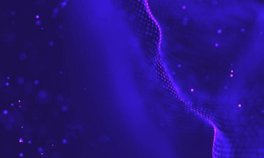 Ultra mor galaksi arka planı. Nebula ile uzay arkaplan illüstrasyon evreni. 2018 Mor teknoloji geçmişi. Yapay zeka kavramı