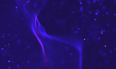 Ultra mor galaksi arka planı. Nebula ile uzay arkaplan illüstrasyon evreni. 2018 Mor teknoloji geçmişi. Yapay zeka kavramı