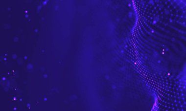 Ultra mor galaksi arka planı. Nebula ile uzay arkaplan illüstrasyon evreni. 2018 Mor teknoloji geçmişi. Yapay zeka kavramı