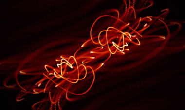 Arka kırmızı geometrik plan. Bağlantı yapısı. Bilim arka plan. Fütüristik teknoloji Hud öğesi. onnecting noktalar ve çizgiler. Büyük veri görselleştirme ve iş .